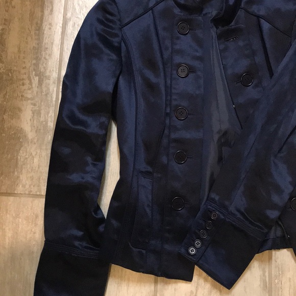 Calvin Klein cropped Navy jacket - Picture 5 of 7